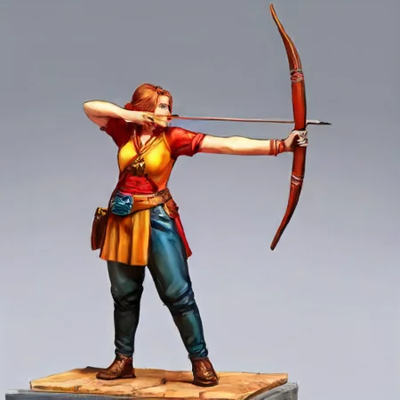 1girl,Long bow <lora:mergedarchedlora:1>