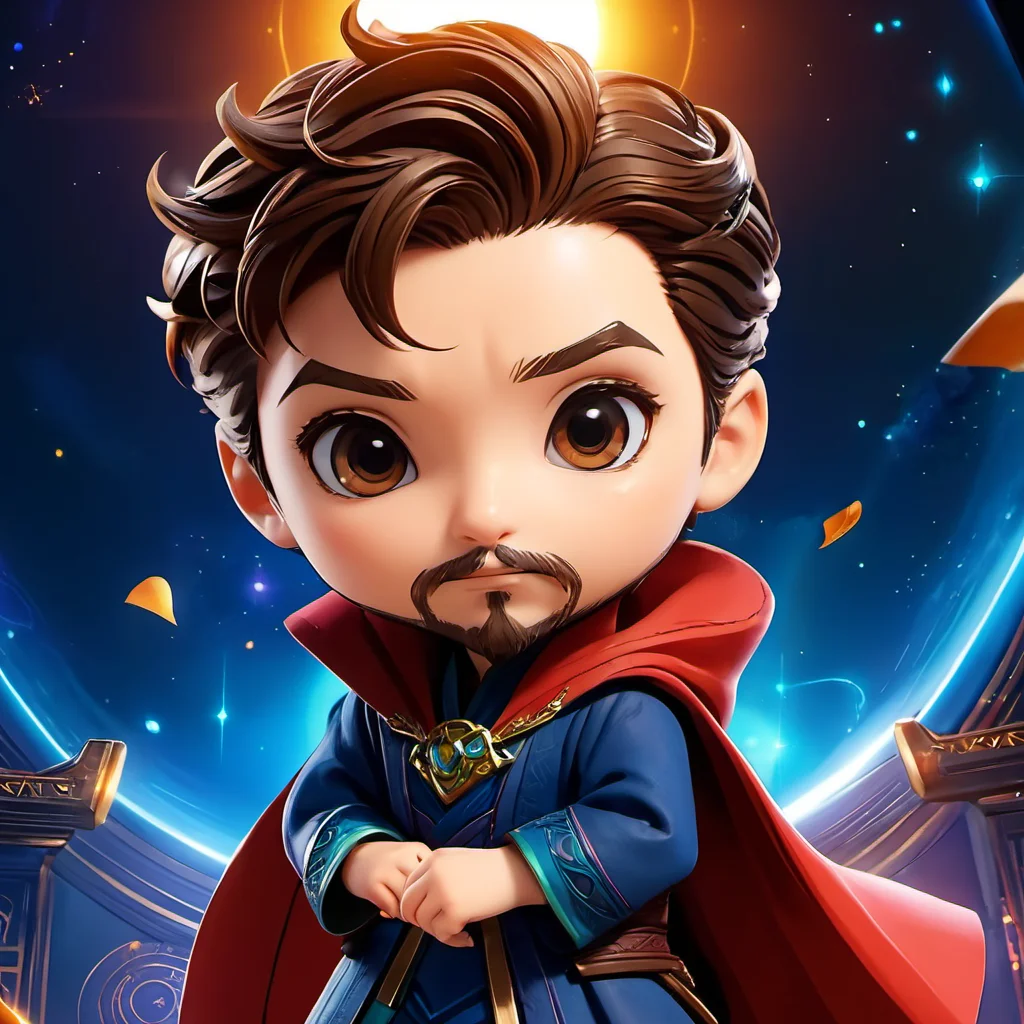 Doctor Strange reimagined as an adorable chibi,<lora:add-detail-xl:1.1>,<lora:PerfectEyesSDXL:0.8>,close up,perfecteyes,adorable_eyes,kawaii_pose,masterpiece,AND,best quality,highly detailed,sharp focus,dynamic lighting,vivid colors,particle effects,storytelling elements,narrative flair,8K,HDR,
