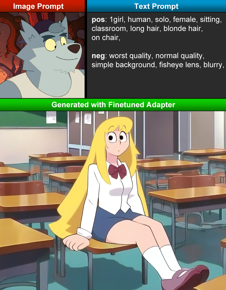 1girl, human, solo, female, sitting, classroom, long hair, blonde hair, on chair,