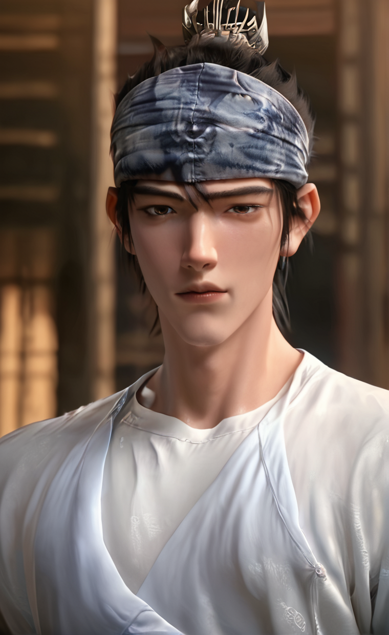 score_9,score_8_up,score_7_up,realistic,,1boy,yang_jian,black hair,solo,male focus,headband,brown eyes,looking at viewer,<lora:YangJian:0.8>