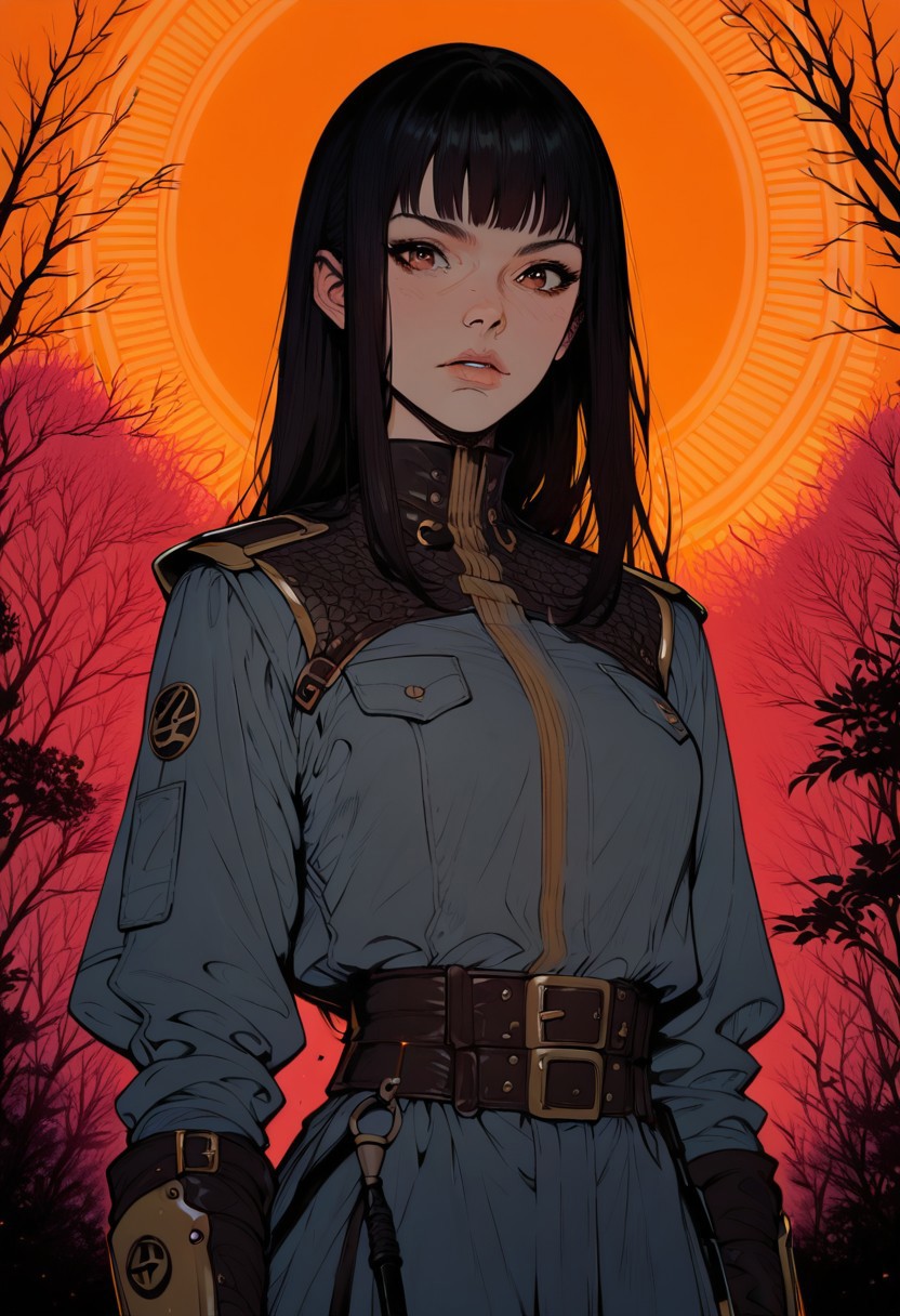 score_9, score_8_up,score_7_up, score_6_up, score_5_up, score_4_up, perfect body, perfect anatomy,
ranger, perfect body, black hair, long hair, fringe, brown eyes,
Line art 0.4, background colorful