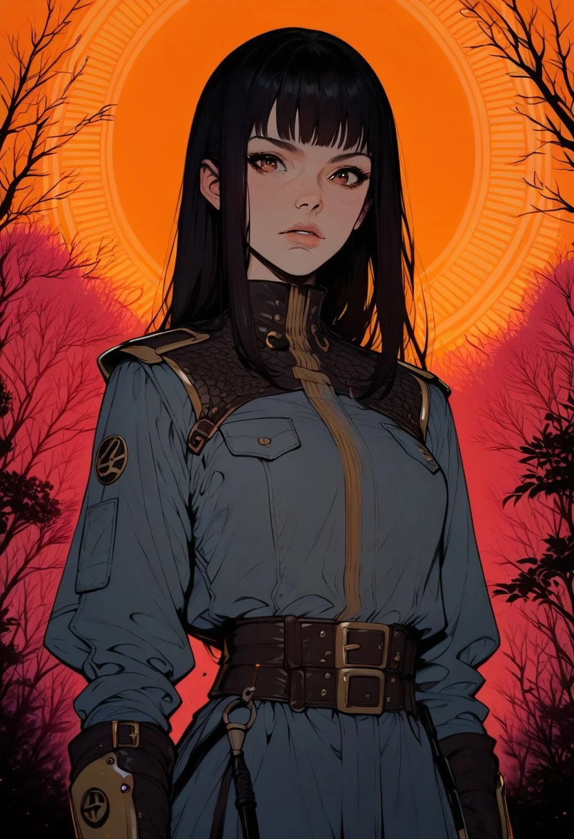score_9, score_8_up,score_7_up, score_6_up, score_5_up, score_4_up, perfect body, perfect anatomy,
ranger, perfect body, black hair, long hair, fringe, brown eyes,
Line art 0.4, background colorful