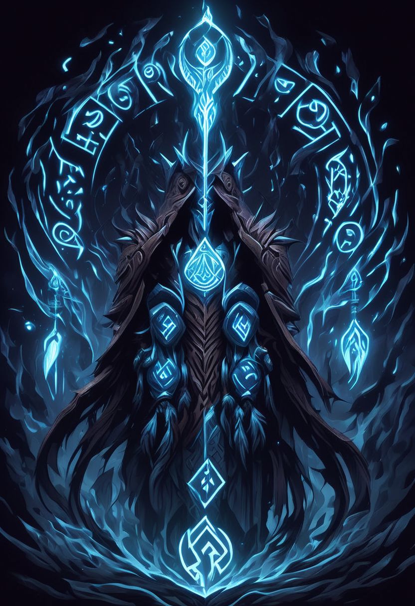 In the darkest of nights, elemental runes are summoned
Glowing Runes