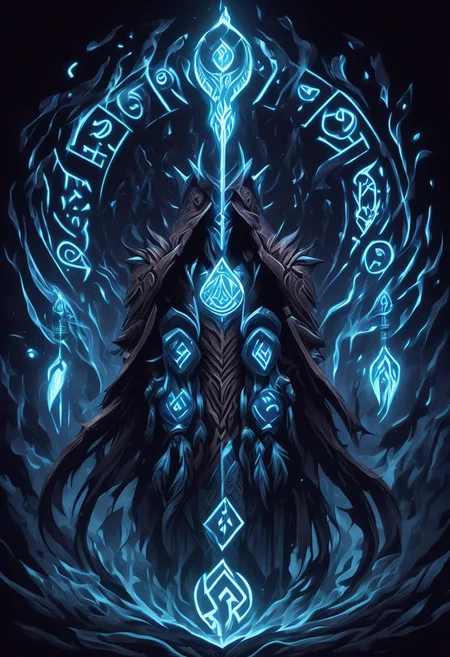 In the darkest of nights, elemental runes are summoned
Glowing Runes
