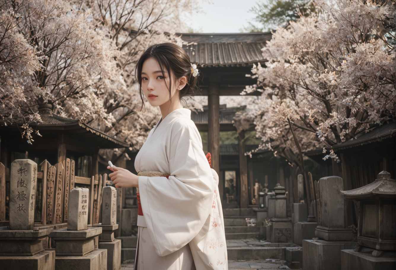 ,ruanyi1440,stone lantern,
1girl,white kimono,white obi,<lora:1440 tombstone_v1_pony:1>, score_9,score_8_up,score_7_up,,8k,solo,,
