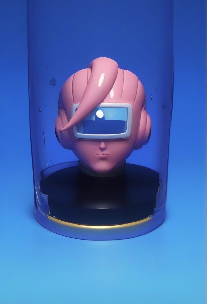 (1girl, solo, , , mikus-amogus, no eyes, blue glass, FMAJIN, TenMic10:1.3),zPDXL3,SimplePositiveXLv2, detail1eye, looking at viewer