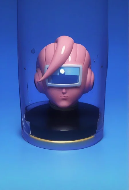 (1girl, solo, , , mikus-amogus, no eyes, blue glass, FMAJIN, TenMic10:1.3),zPDXL3,SimplePositiveXLv2, detail1eye, looking at viewer