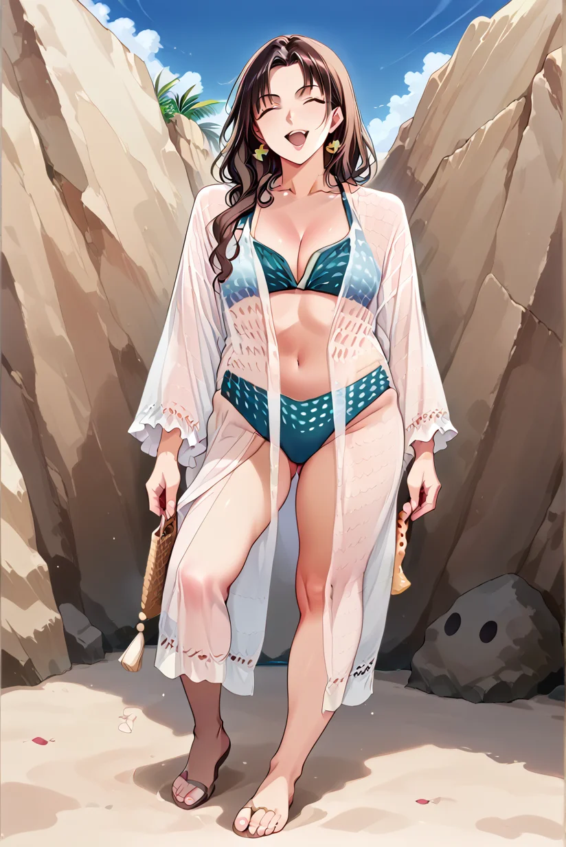 score_9, score_8_up, score_7_up, best quality, masterpiece, source_anime, anime screenshot, BREAK, 1girl, Crochet mesh cover-up clothes, , knitted, Crochet bikini with a high-neck top and matching bottoms, closed clothes , full body <lora:mesh_cover-up_clothesv2:1.5>long sleeves
gengar, in beach