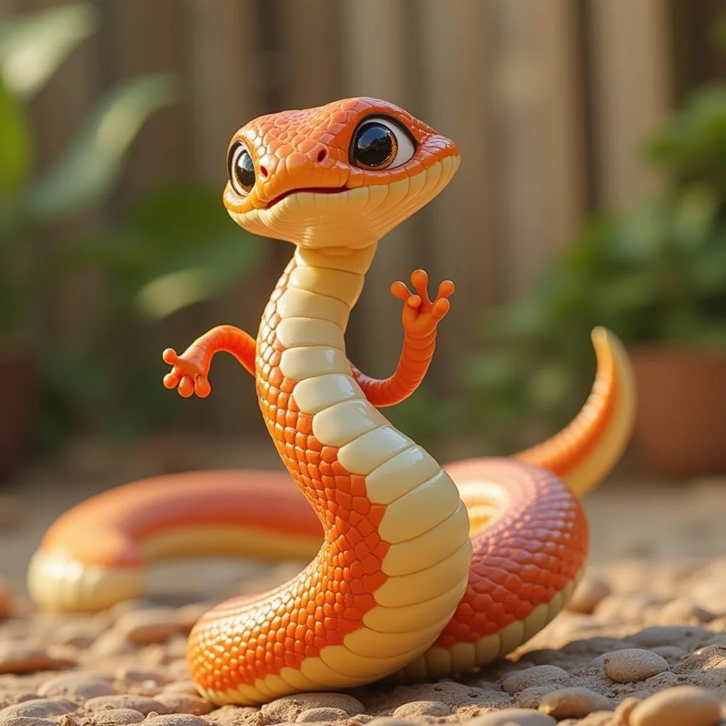 a cute snake dancing