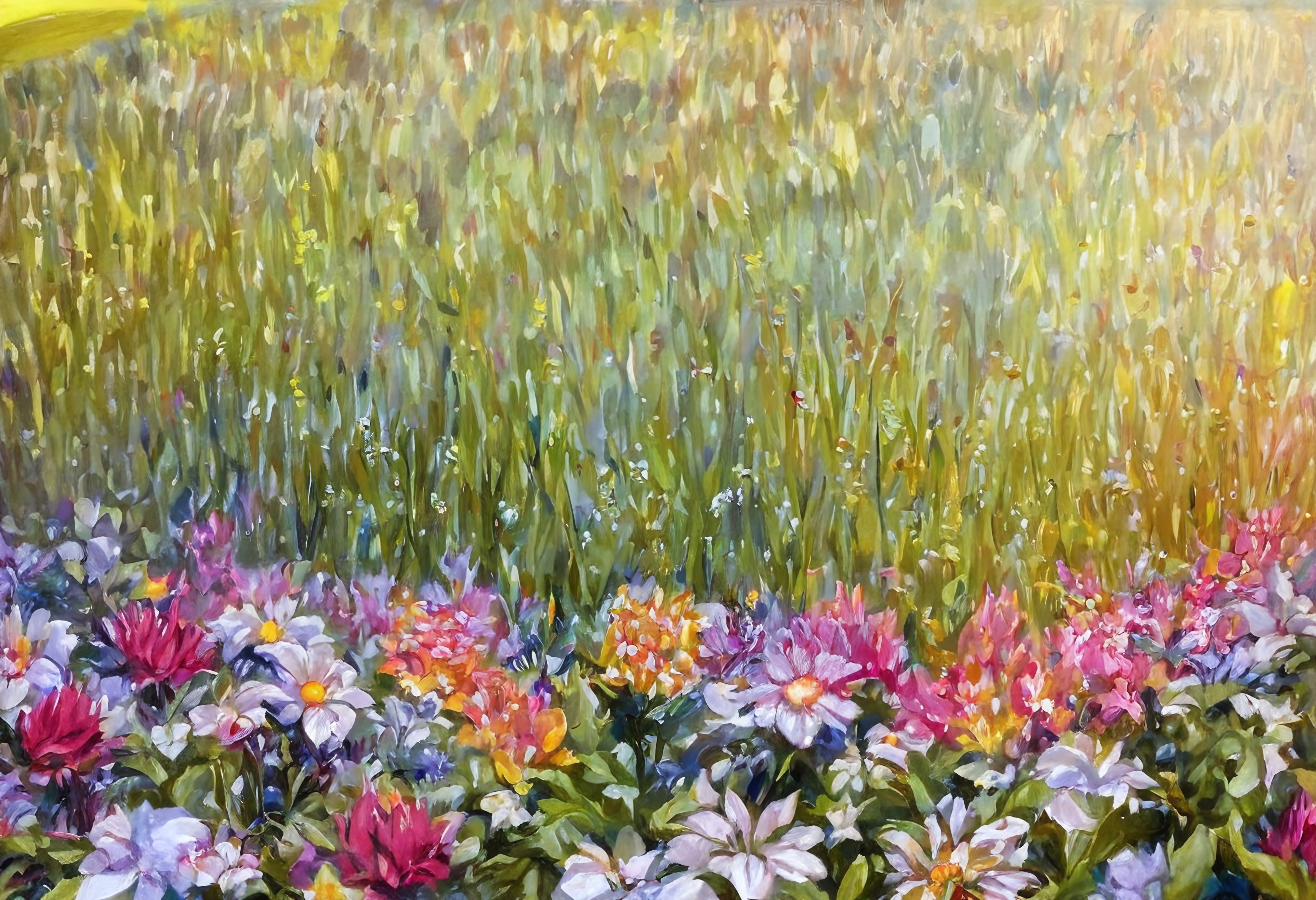 score_9, score_8_up, score_8, bright and colorful violet sunset, field of flowers,(dahlia, tulips, daisies), painterly, traditional media, realistic, advntr, 
, volumetric lighting,  


