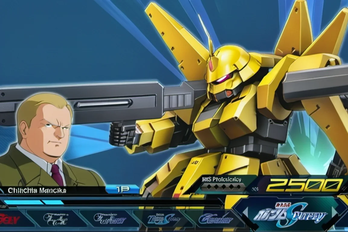 Select mode, churchill, yellow mecha, <lora:exvs2T:0.7>