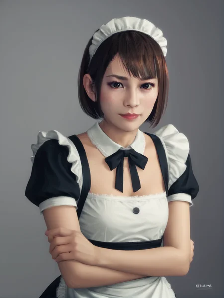 score_9, score_8_up,score_7_up,1girl, <lora:Saeko_Mukoda:0.8>saeko, maid cosplay, upper body,