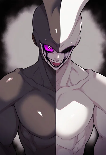 masterpiece, best quality, very aesthetic, high resolution, ultra-detailed, absurdres, newest, extremely detailed eyes, beautiful, perfect lighting, hi res, amazing quality, InHUMN_ST, monster girl, guro, horror, upper body, bacterial, runny makeup, colored sclera, artificial eye, colored skin, perfect, sharp, masterpiece, detailed, high resolution, best quality, (masterpiece, best quality, absurdres, beautiful and aesthetic, detailed:1.1), intricate detail, crazy smile, Goth girl, symmetrical, profile picture, trending, twitter,