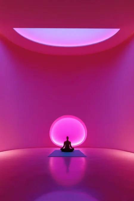 <lora:James Turrell Style:1>James Turrell Style - an representation of yoga and wellness design