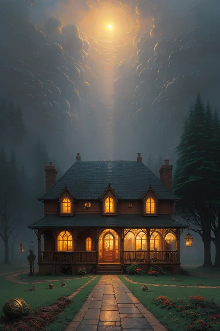 by Nathan Coley, by Gediminas Pranckevicius, (by Raffaello Sanizo, (by Thomas Kinkade, horror)), [fancy, intimidating, regal]