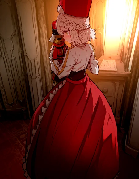 1girl ,nutcracker, detailed background,
,sumiyao_(amam),as109 ,
,masterpiece, best quality, newest, absurdres, highres,
<lora:illustrious_noobai_epsilon_pred_1_best_quality_v1:0.4> ,<lora:illustrious_noobai_epsilon_pred_1_masterpieces_v1:0.4>, <lora:illustrious_noobai_epsilon_pred_11_very_aesthetic_v1:0.4>, <lora:ponyv5_noobV065S_1_adamW:0.6>, <lora:add-detail-xl:0.4>, <lora:GEN(illust) 0.2v:0.6>,<lora:cfg_scale_boost:0.4>,  <lora:Holiday_Nutcracker:0.5>