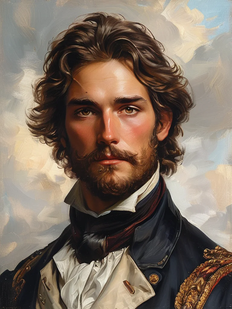masterpiece,best quality,<lora:tbh121-sdxl:0.9>,portrait of a ruggedly handsome paladin,soft hair,muscular,half body,masculine,mature,salt and pepper hair,leather,hairy,d & d,fantasy,intricate,elegant,highly detailed,digital painting,artstation,concept art,smooth,sharp focus,illustration,style of Franz Xaver Winterhalter,oil painting,