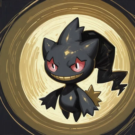 <lora:disco_elysium:0.8> disco_elysium
chibi, full body,
painterly, abstract background, surreal, gold theme, portrait
banette (pokémon), <lora:StS_PonyXL_Detail_Slider_v1.4_iteration_3:2>