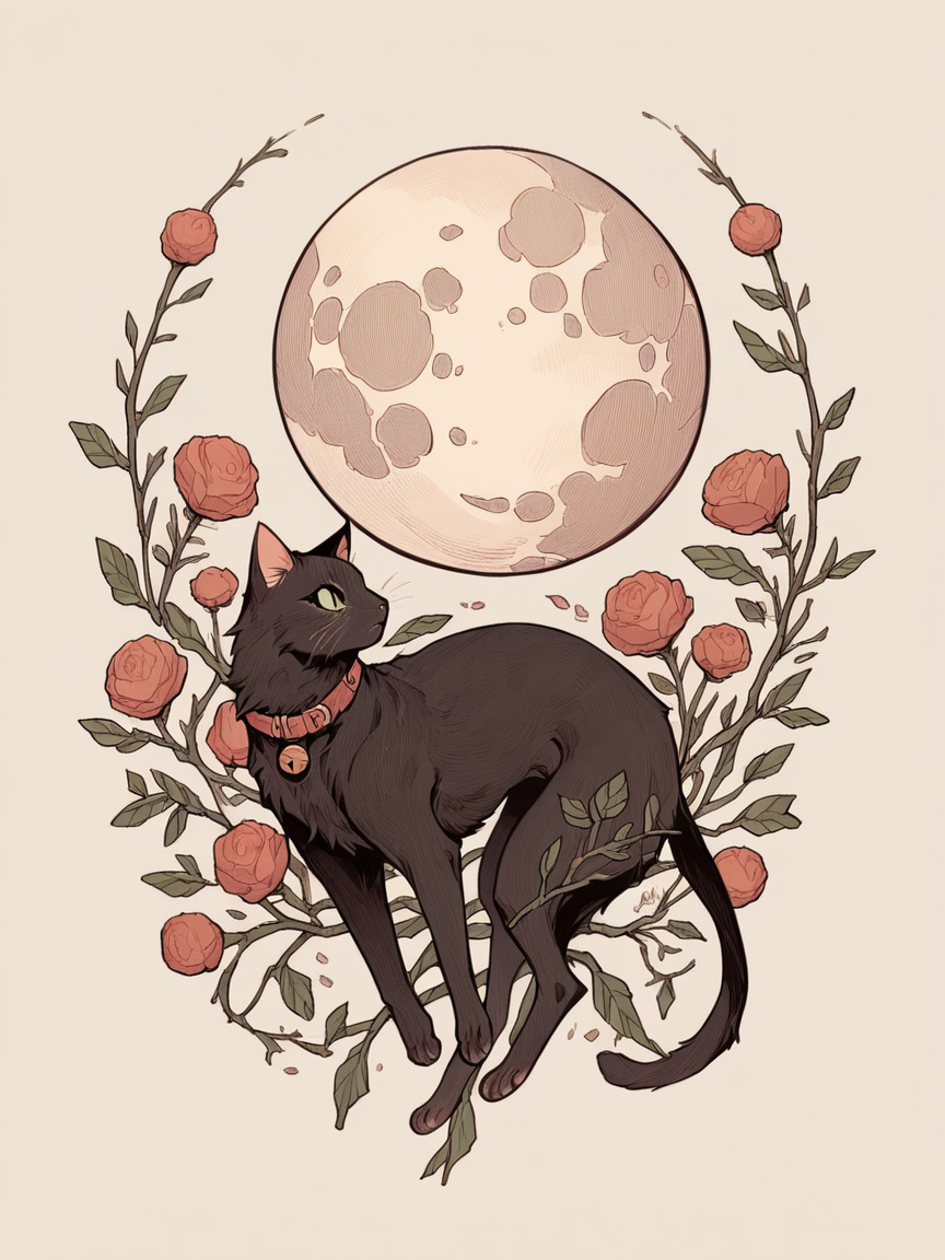 score_9, score_8_up, score_7_up, score_6_up, score_5_up, score_4_up, <lora:cr33pyXLP:0.6> cr33py, cat, moon