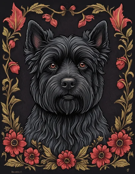 novuschroma81 style bouviers des flandres dog illustration <lora:novuschroma81 style:1>