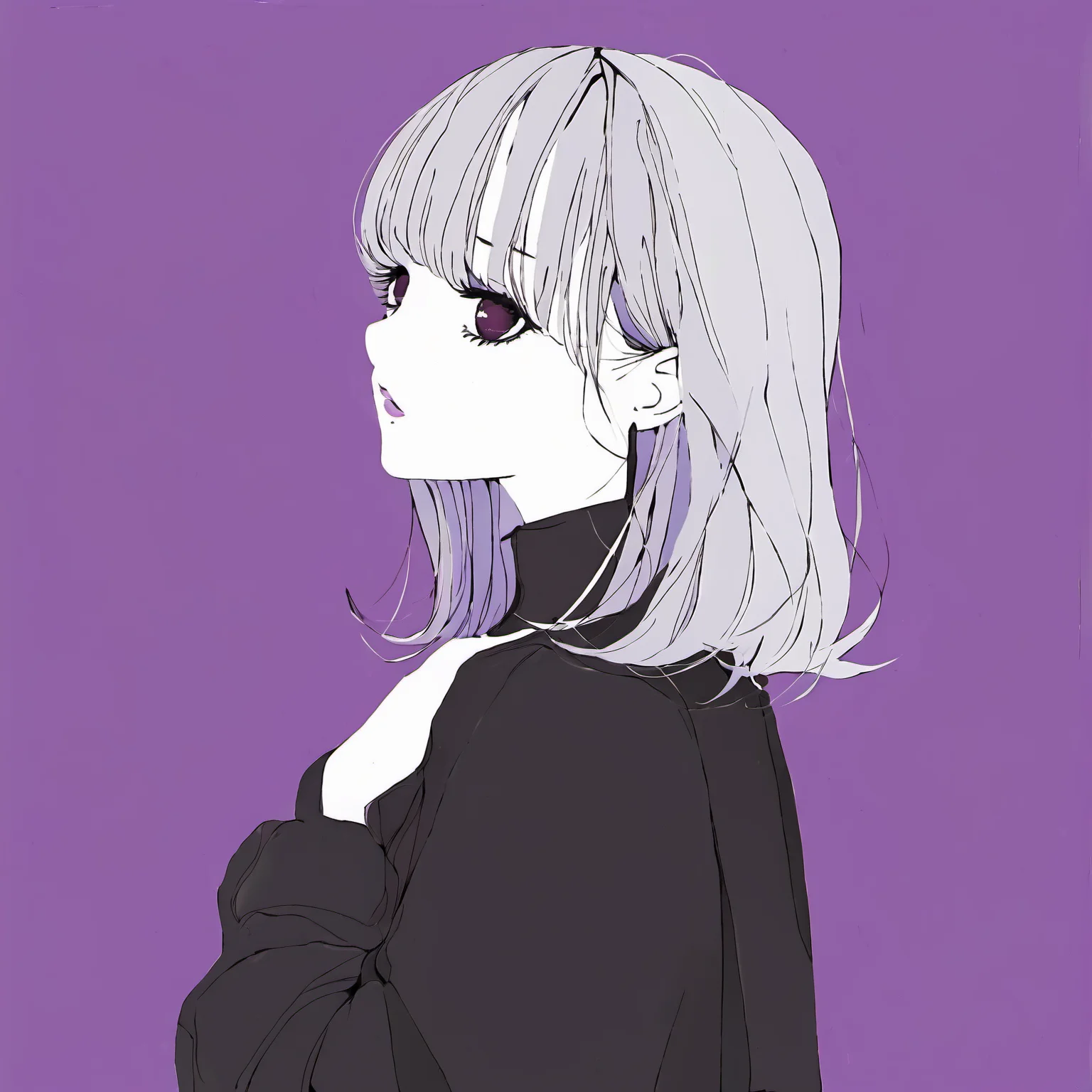 <lora:mourning_girl_xl_v1:0.8>,1girl,purple background,