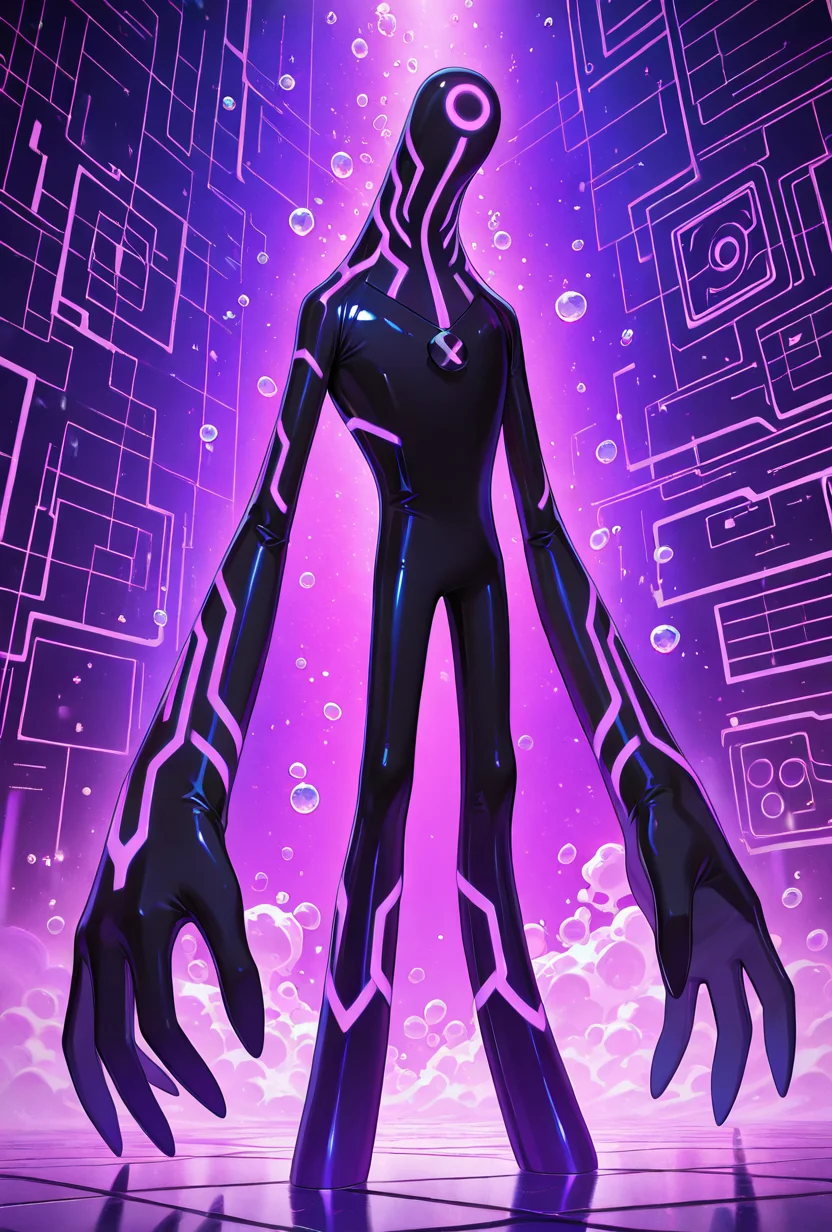 <lora:upgrade-08:1> upgrade, solo, no humans, neon trim, dark indigo strips, no humans,, sci fi lab,, indigo lights, bubbles, square, long legs, long arms, small square body, square head, squares,, masterpiece, best quality, amazing quality, very aesthetic, absurdres, newest,