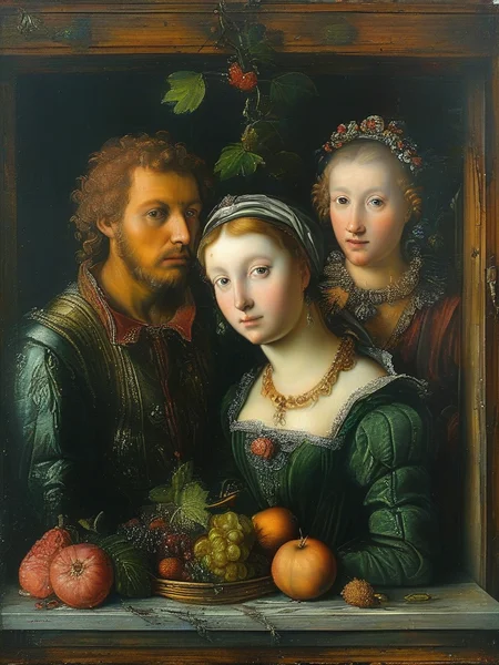 masterpiece,best quality,oil painting ,still life,<lora:tbh107-sdxl-dim64:1>,style of Albrecht Altdorfer