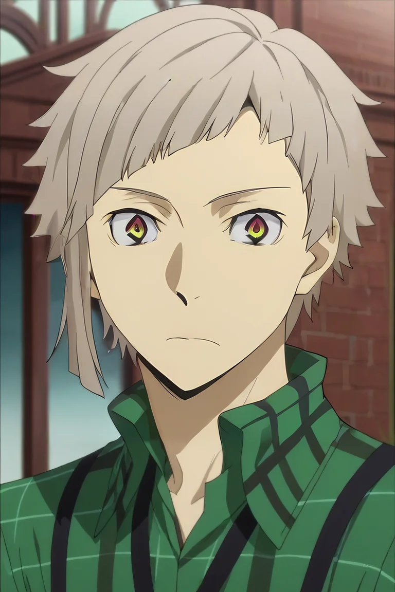 score_9, score_8_up, score_7_up, source_anime, anime screencap, , official style, , , depth of field, 1boy, solo, male focus, <lora:atsushi_nakajima_pony:1>, atsushi_nakajima, , flannel shirt,, steampunk, , <lora:sdxl_lightning_8step_lora:1>
