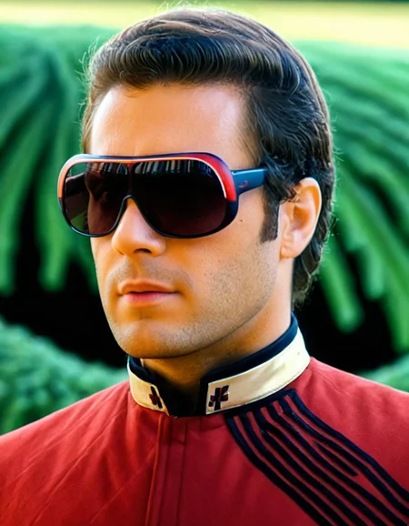UHD, 8K, ultra detailed, highly realistic photo of UHD, 8K, ultra detailed, highly realistic photo of man wearing sunglasses with red uniform ,OverallDetailXL <lora:VTVSeries_SDXL_v1:1>