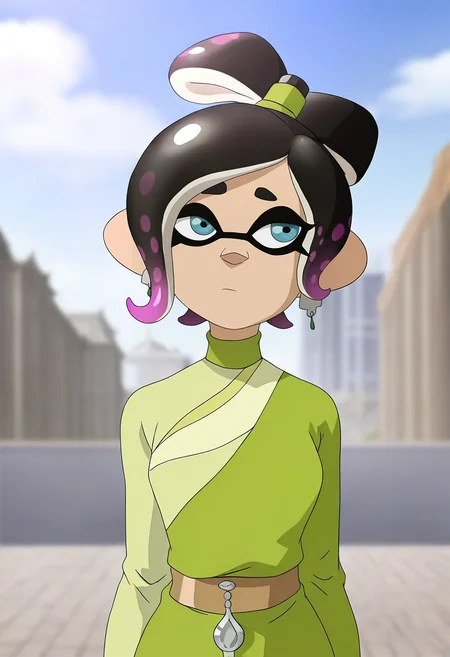 In the Avatar Animation style, masterpiece, best quality, newest, absurdres, highres, hyperrealistic, outdoors, marie (frostyfest) (splatoon), jewelry, swept bangs ,
<lora:Avatar-Anime-Style2:1>,