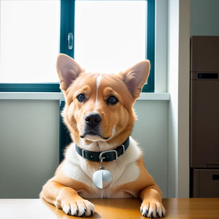 RAW photo, absurdres, high quality, photorealistic,
dog looking at viewer, indoors, window, sunlight,
8k uhd, dslr, film grain, Fujifilm XT3, 20 megapixel, detailed, sharp focus,
