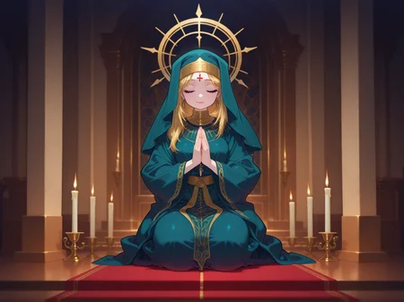 religious girl kneels at a candlelit altar, hands folded in prayer, lips murmuring scripture, unaware of the vial hidden in her drink
<lora:DarkfireStyle20:1>