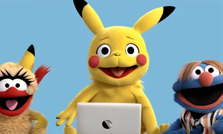 Pikachu playinh with his Pokemon friends MuppetShow <lora:SDXL-MuppetShow-Lora-step00002500:1.0>
