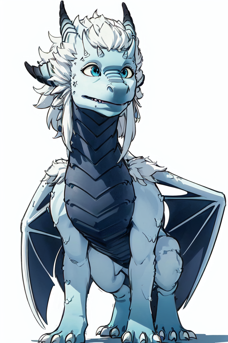 Zym, dragon, creature, (solid white background, plain background:1.5), (realistic:1.2), (masterpiece:1.2), (full-body-shot:1.2),(cowboy-shot:1.2), dark romantic lighting, (highly detailed:1.2), (detailed face:1.2), (gradients), colorful, detailed eyes, (natural lighting:1.2), solo, <lora:add_detail:0.3> <lora:DragonPrince_ZymS4-10:0.8>  <lora:BeautifulEyes:0.3>