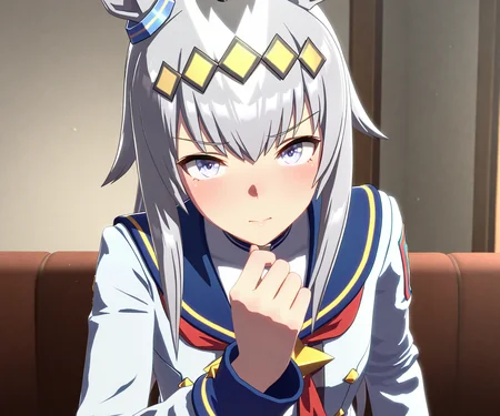 masterpiece, best quality, amazing quality, , 1girl, solo, looking at viewer, <lora:Oguri Cap in game style 3D ILL-v2:1> ummsmingame, 3d, oguri cap \(umamusume\),