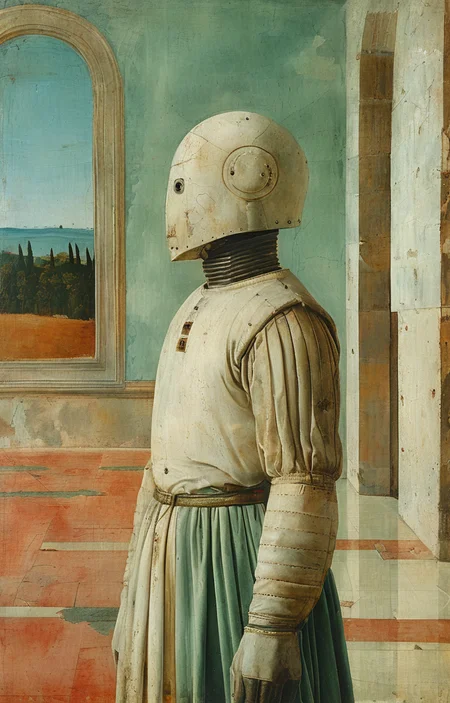 masterpiece,best quality,<lora:tbh194-sdxl:0.9>,illustration,style of Piero della Francesca portrait of noble man