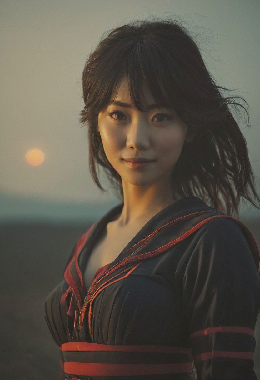 Busty pureerosface_v1 Matoi Ryuuko, Cotton senketsu, Slender, flat chested, blushed smile, very detailed, deep blacks, infront of sun dawn
atmospheric haze, Film grain, cinematic film still, shallow depth of field, highly detailed, high budget, cinemascope, moody, epic, OverallDetail, gorgeous, 2000s vintage RAW photo, photorealistic, candid camera, color graded cinematic, eye catchlights, atmospheric lighting, skin pores, imperfections, natural, shallow dof