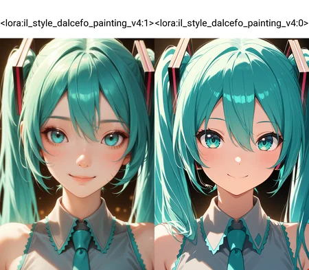 masterpiece, best quality, absurdres, safe
1girl, hatsune miku, smile portrait
<lora:il_style_dalcefo_painting_v4:1>
