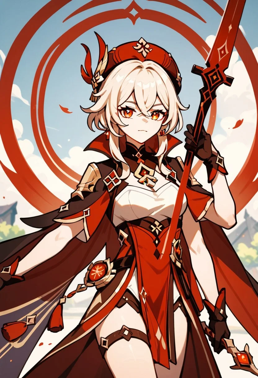 score_9, score_8_up, score_7_up, red sun style, many girls, genshin impact, holding weapons