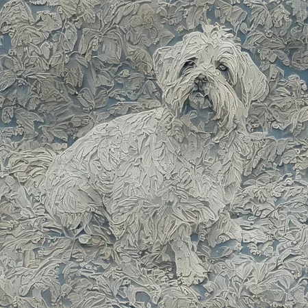 <lora:SDXL_lace_drawing_Sa_May_V3:1> lace drawing, a dog ruining