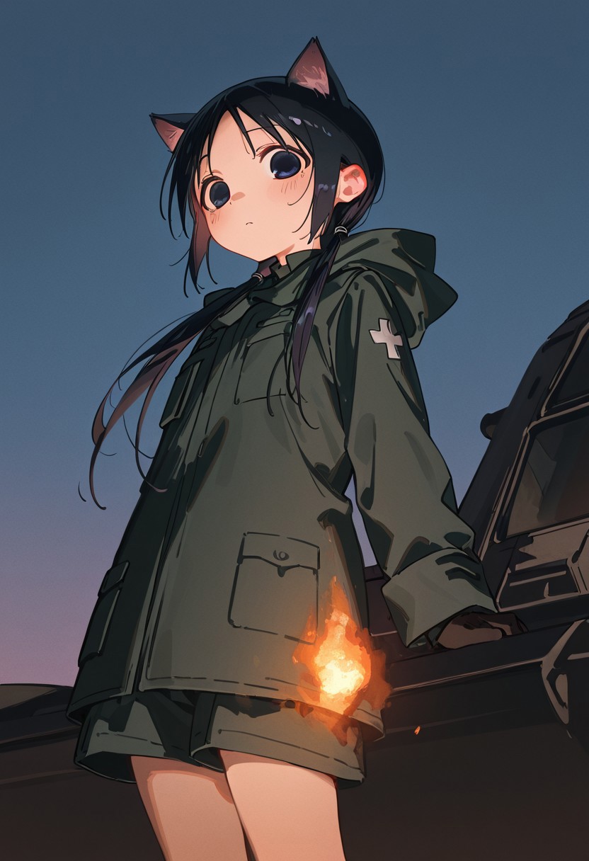 1 girl,,looking at viewer,simple background,white background,cowboy shot,<lora:lolitirpitz(warship girls r)W-000012:1>,, masterpiece, best quality, very aesthetic, absurdres,newest, incredibly absurdres,
toshizou \(0714\) absurdres,newest, incredibly absurdres,, artist:yoneyama mai, (artist:wanke:1.1), artist:mocha, (cotton:1.1), artist:date, (senpen:1.1), artist:ciloranko, artist:noyu, noyu23386566, (artist:sho:0.8264462809917354), (sho lwlw:0.9090909090909091), year 2023, (solo:1.3310000000000004), watercolor), glorious sunset lighting,cute ,round face,
(((((((Chito_glt, cht_cht_winter_military_uniform,))), cat ears