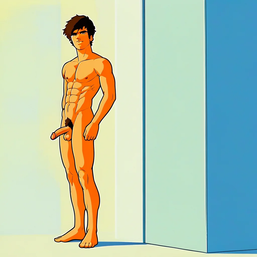 Joe, 1boy, male focus, solo, brown hair, pubic hair, completely nude, abs, penis, balls, standing, hard penis, score_9, score_8_up, score_7_up, score_6_up <lora:vinceteaa_020_04v2-step00000400r:1> good face, good eyes, looking at viewer, full body, standing,