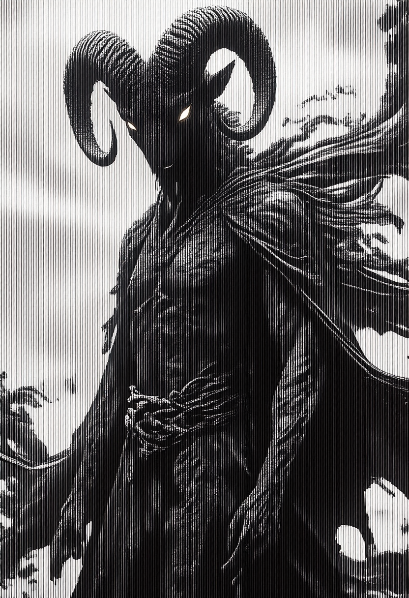<lora:Majicflus_dark_fantasy_fg:0.75> <lora:optical illusionvertical lines:1.00> <lora:Majicflus_red_chimeng:0.60> <lora:dark-fantasy-flux:0.30>