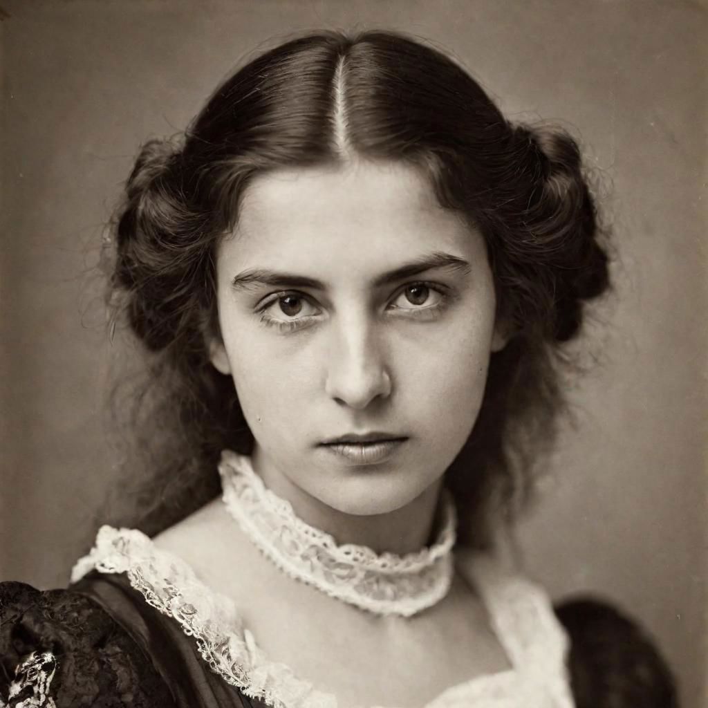a photo portrait of young italian girl Desdemonia, Othello's wife
