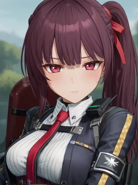 detailed background, shiny skin, posing, rating safe,
<lora:makiatto.pony:1>,
makiatto,
half-closed eyes,
outdoor, frown, looking at viewer, heavy blush,