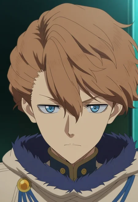 masterpiece, best quality, , anime screencap, anime coloring, , , 1boy, solo, male focus, <lora:langris_vaude_ilxl:0.92>, langris_vaude, brown hair, blue eyes, short hair, hair between eyes, , ,