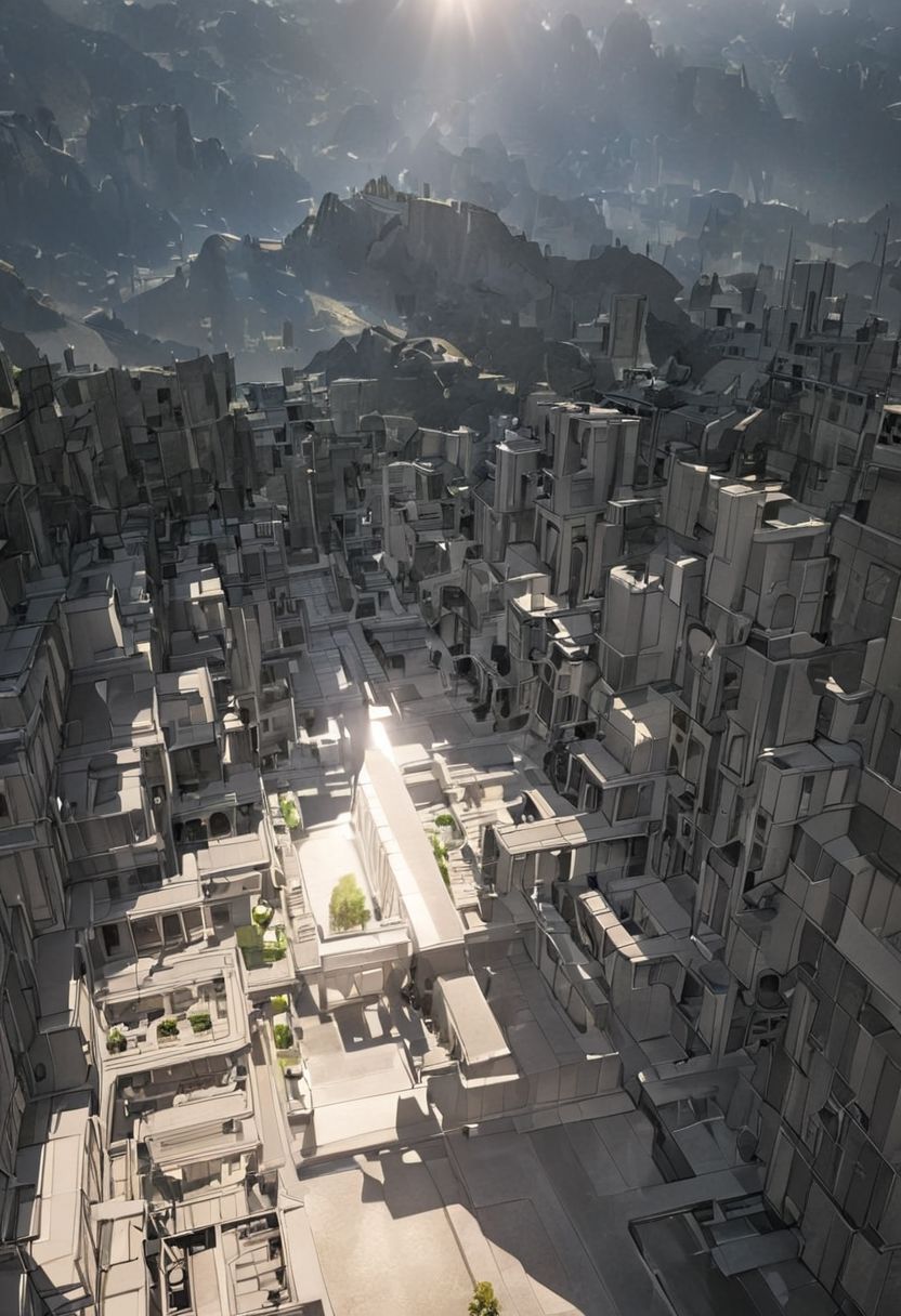 a professional hand sketch of architecture,
(POV view , DOF, first people view from the entrance, low angle shot:1.4),
(Ancient civilization, Alien Prometheus movie scene, dune movie scene:1.5), (The colonial city of the future, in the mist-filled Grand Canyon, on an unknown Earth-like planet, 2 moon on sky, Spaceship flight connects colonies, waterfulls:1.3), (Machu Picchu, a mountain settlement, incredibly spectacular:1.2), (Mario Botta:1.3), (avant-garde, future, reality, science fiction, photorealistic), (modern architecture:1.2), White limestone with black granite, fountain, waterfall, landmark, square, path, narrow street,
(Large Files, Ultra Realistic, 8K, 16k, FHD, HD, VFX, Perfect, Photography, composition, Architecture Sales Photography, Architecture Competition, Ultra High Resolution, Cinematography, High Resolution Image:1.1), (dramatic lighting, direct sunlight, ray tracing, clear shadow:1.2),  (real landscape:1.1), (blurred background:1.0), (urban background, more_details) ,
great lighting, extremely detailed, hillscastel, Neo Classic, Architecture sketch