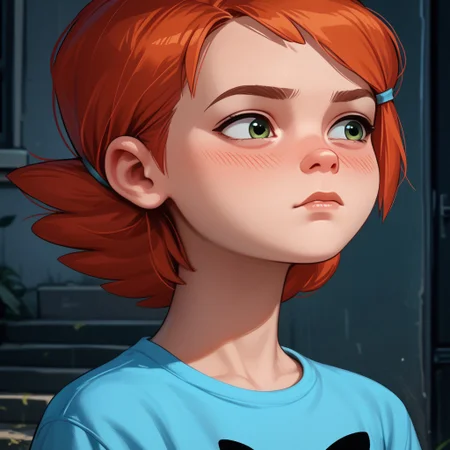 score_9, score_8_up, score_7_up, score_6_up, score_5_up, score_4_up, rating_questionable, 1girl, re_gwen, portrait, blushing