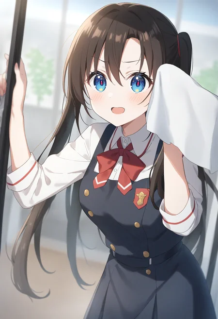 1girl,sincos, ningen mame, toosaka asagi,solo,medium breasts,school uniform,
rag, <lora:rag_XL_v1:0.8>
cleaning,cleaning windows ,wiping ,indoors,
best quality, very aesthetic, absurdres