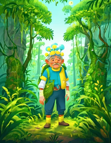 a Puerto Rican elder man solarpunk, standing in Sclerophyll Forest, sharp focus, detailed <lora:MODILL_XL_0.27_RC:0.95>